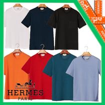 21AW【エルメス】Tシャツ H刺繍 コットン100% チェストポケット