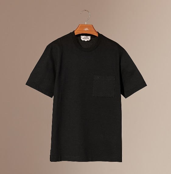 21AW【エルメス】Tシャツ H刺繍 コットン100% チェストポケット