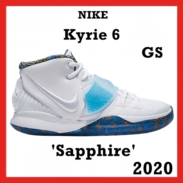 キッズスニーカー Nike Kyrie 6 White Sapphire Crimson (GS) SS 20 2020