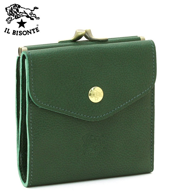 ★IL BISONTE★財布 二つ折りがま口財布
