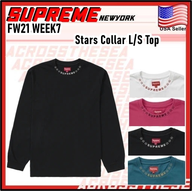Tシャツ・カットソー Supreme Stars Collar L/S Top TEE FW 21 WEEK 7