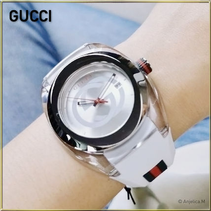 GUCCI Analog Casual Style Unisex Round Quartz Watches Office Style