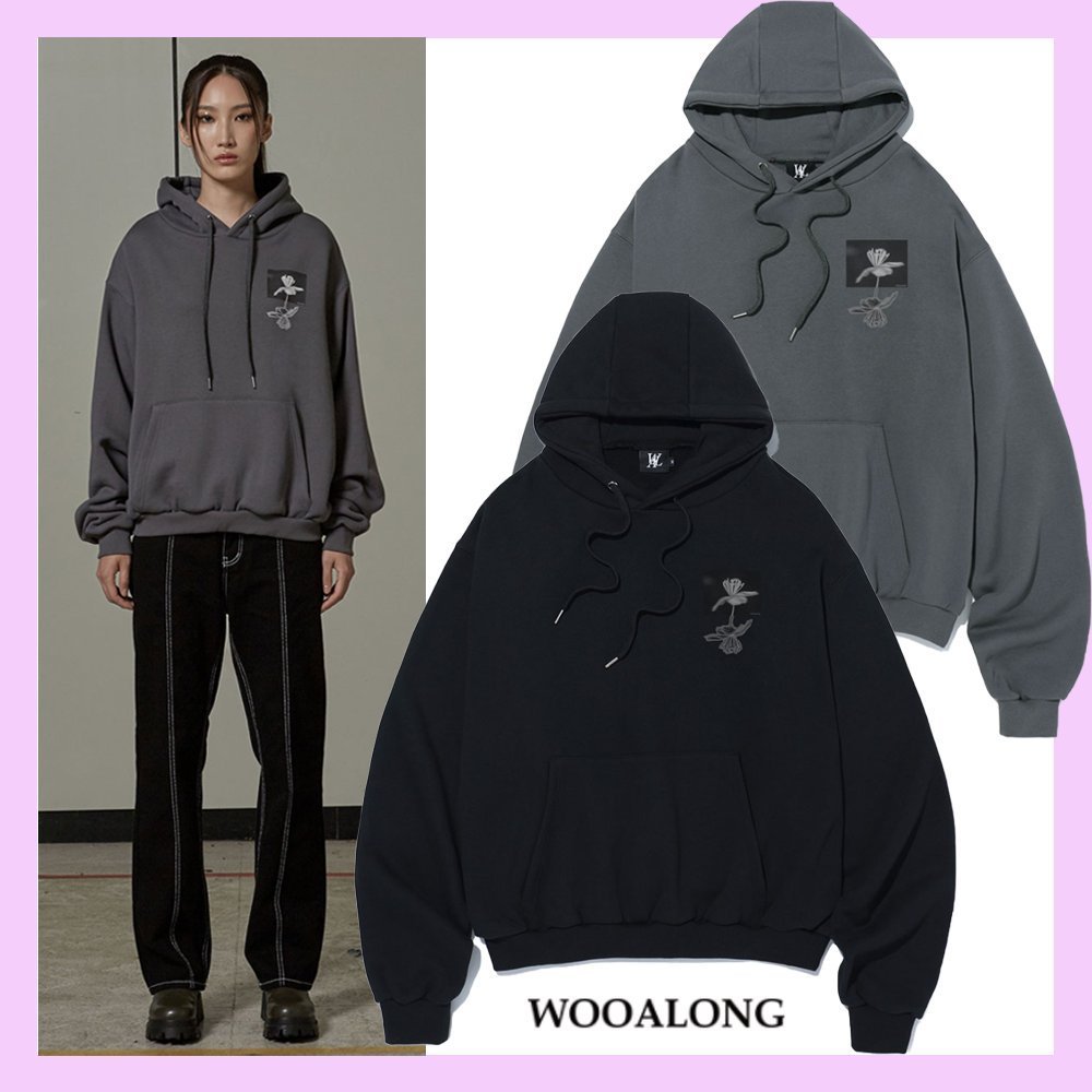 ★日本未入荷★大人気★《WOOALONG》Mirror flower hoodie ★日本未入荷★大人気★《WOOALONG》Mirror flower hoodie