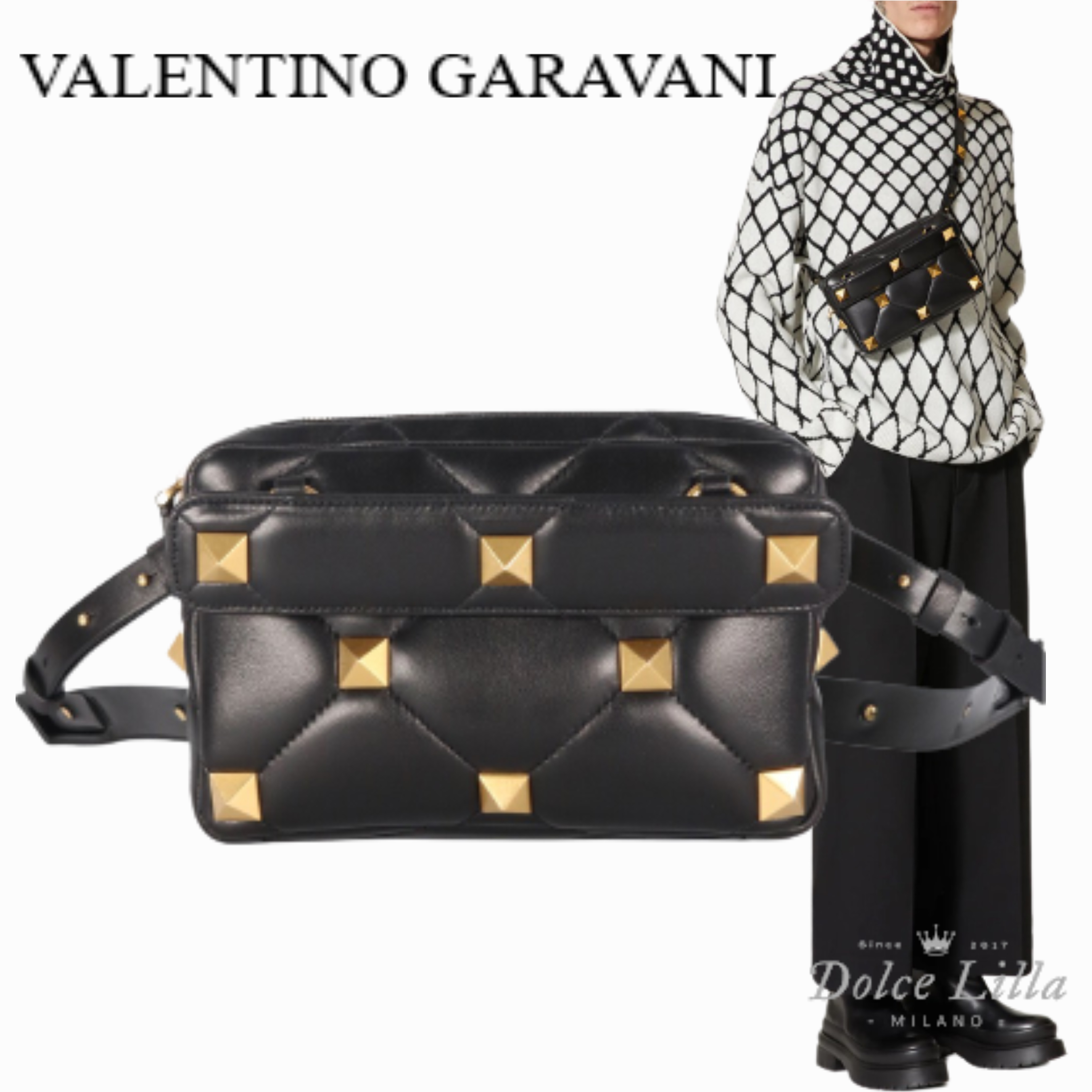 VALENTINO GARAVANI ローマンスタッドショルダーバッグ ショルダーバッグ VALENTINO GARAVANI ローマンスタッドショルダーバッグ ショルダーバッグ