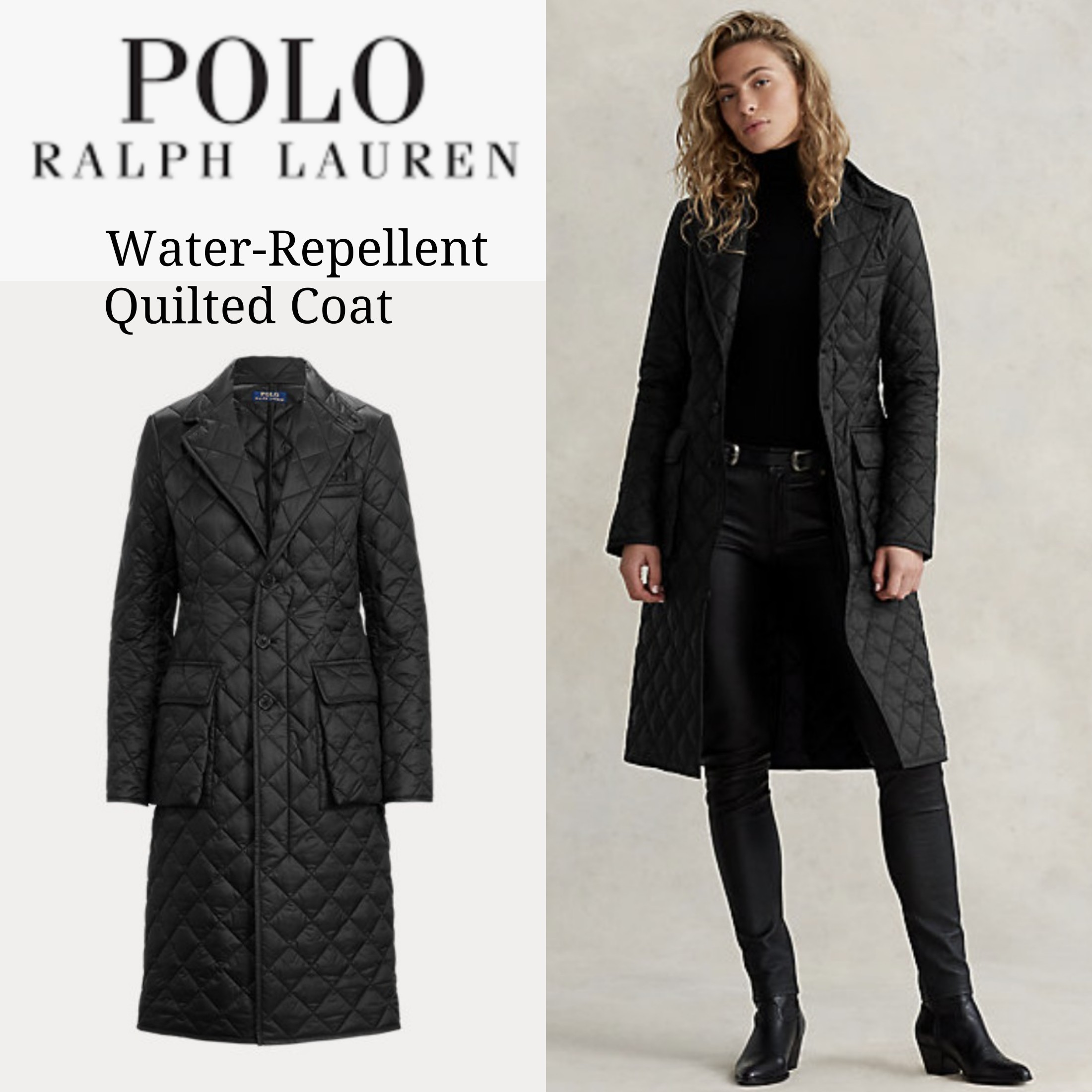 お早めに【Polo Ralph Lauren】Water-Repellent Quilted Coat お早めに【Polo Ralph Lauren】Water-Repellent Quilted Coat
