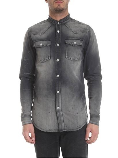 BALMAIN スウェット・トレーナー 【BALMAIN】アシッドウォッシュデニムボタンダウンシャツ(6)