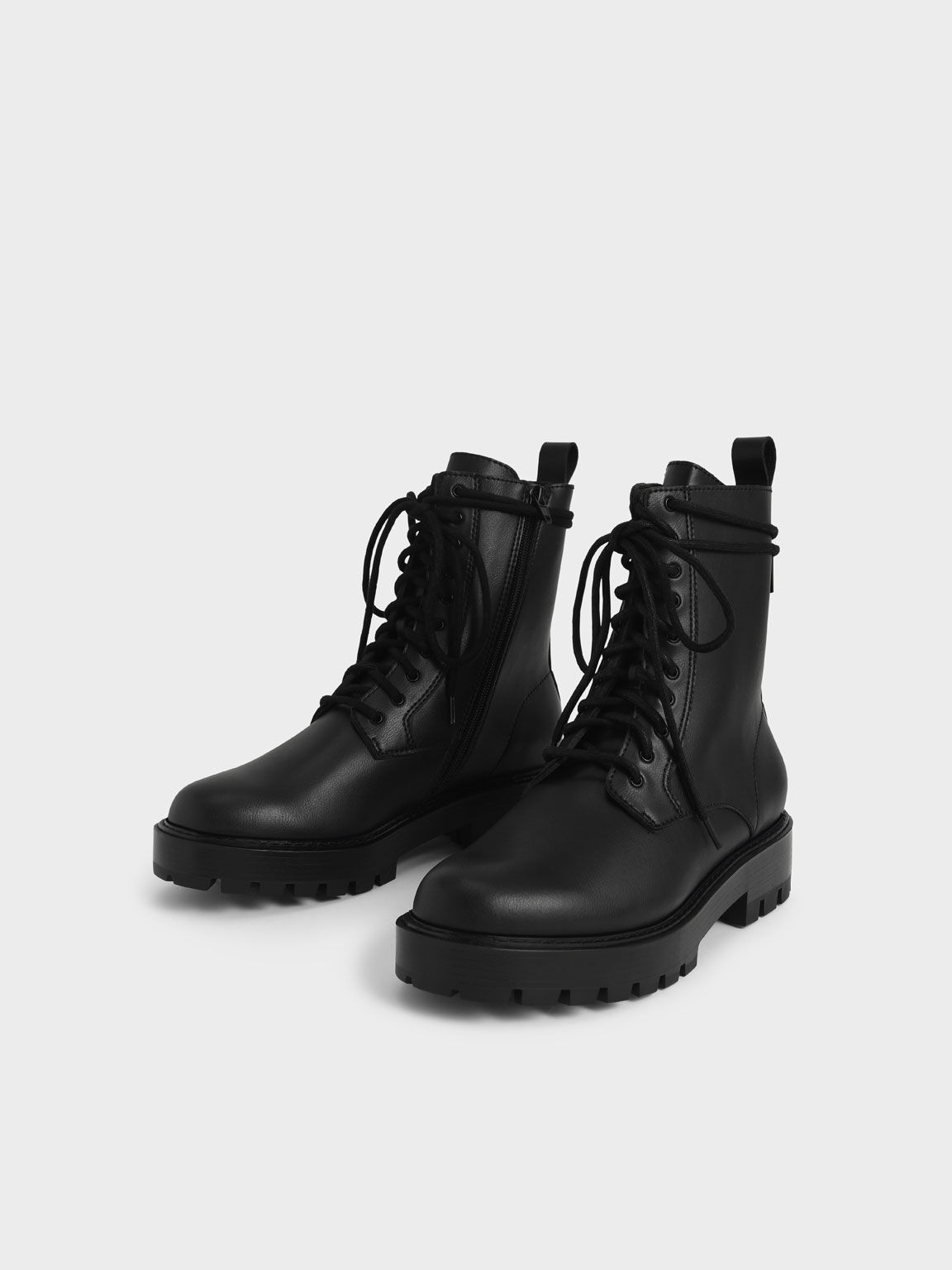CharlesKeith ショートブーツ・ブーティ CHARLES KEITH 新作レースアップ アンクルブーツ 送料+関税込(3)