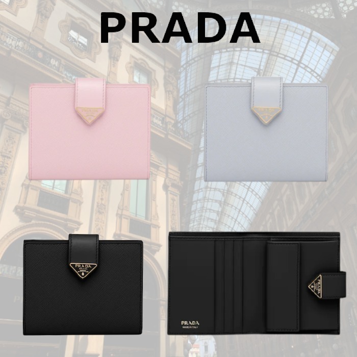 ☆PRADA☆スモール サフィアーノレザーxレザー 財布
