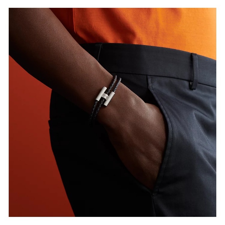 HERMES☆Tournis Tresse bracelet 編込みブレスレット☆送料込 HERMES☆Tournis Tresse bracelet 編込みブレスレット☆送料込