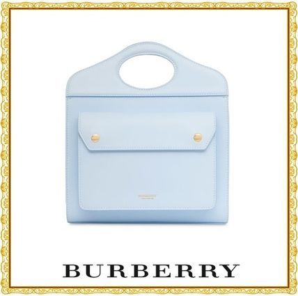 【送料関税込】Burberry - ハンドバッグ ファブリック 青 Brandol / BURBERRY バーバリー 折り財布 チェック柄 ブルー系