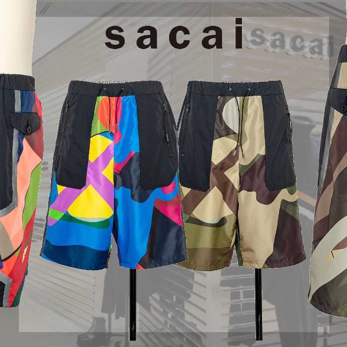 sacai◆国内発 sacai x KAWS / ラック ショート パンツ 2色 人気 ハーフ・ショートパンツ sacai◆国内発 sacai x KAWS / ラック ショート パンツ 2色 人気 ハーフ・ショートパンツ