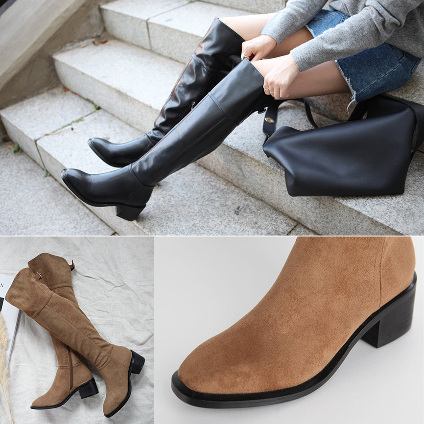 ◆【NEW】ニーハイ バックバックル ロングブーツ 3色