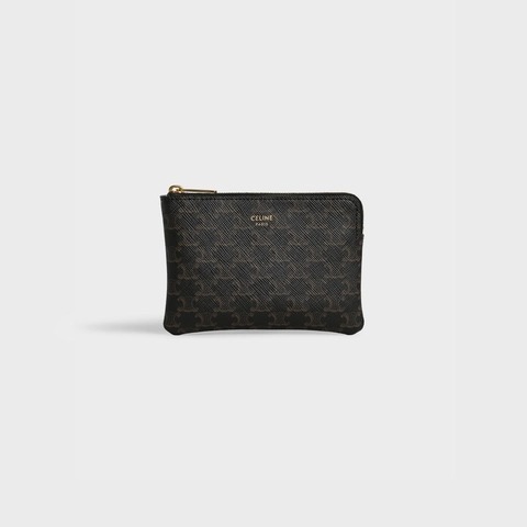 CELINE フック付きコイン & カードポーチ/トリオンフキャンバス コインケース・小銭入れ CELINE フック付きコイン & カードポーチ/トリオンフキャンバス コインケース・小銭入れ