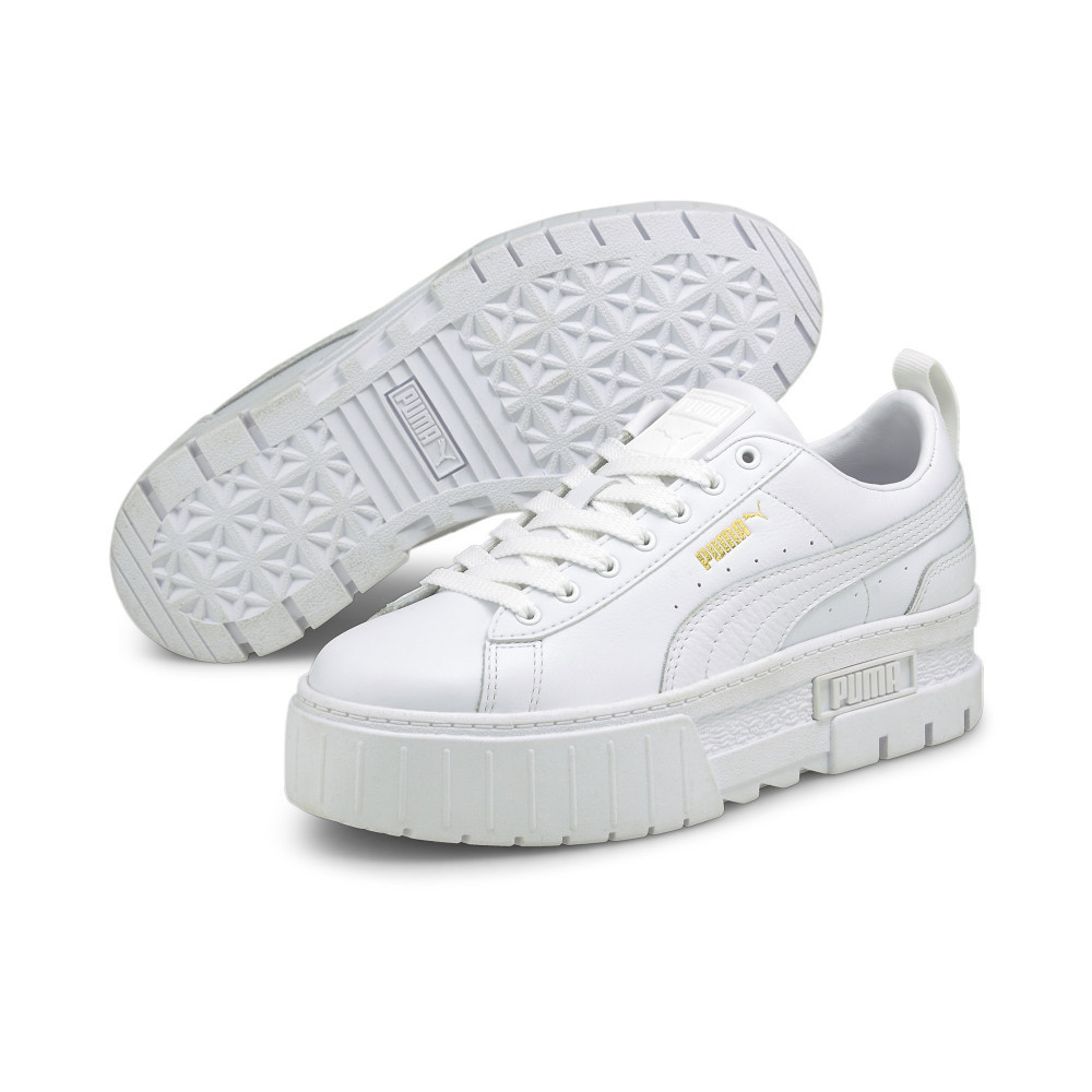 プーマ PUMA★MAYZE CLASSIC★22-26cm★ホワイト ゴールドロゴ プーマ PUMA☆MAYZE CLASSIC☆22-26cm☆ホワイト ゴールドロゴ