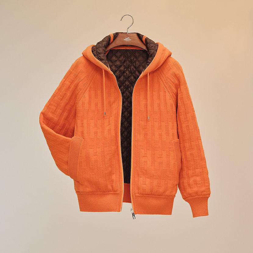 HERMES パーカー・フーディ HERMES☆リバーシブルカーディガン ジッパー Hロゴ ウール100%(2)