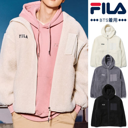 FILA フリースジャケット ★BTS着用★【FILA】◆ボアフリース ジャケット◆送料無料◆