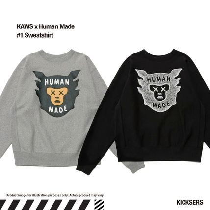 HUMAN MADE Sweatshirts Crew Neck Pullovers Unisex Sweat Street Style Collaboration