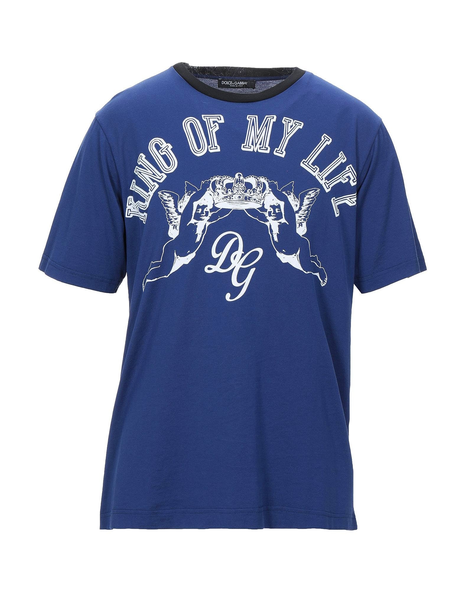【格安saleスタート】 送料込 DOLCE & GABBANA LOGO Tシャツ ブルー☆新作☆男女兼用 Tシャツ・カットソー 【格安saleスタート】 送料込 DOLCE & GABBANA LOGO Tシャツ ブルー☆新作☆男女兼用 Tシャツ・カットソー
