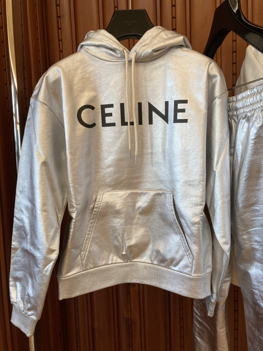 品質検査済 【パリ直営店】CELINE ルーズ スウェットシャツ シルバー パーカー・フーディ 品質検査済 【パリ直営店】CELINE ルーズ スウェットシャツ シルバー パーカー・フーディ
