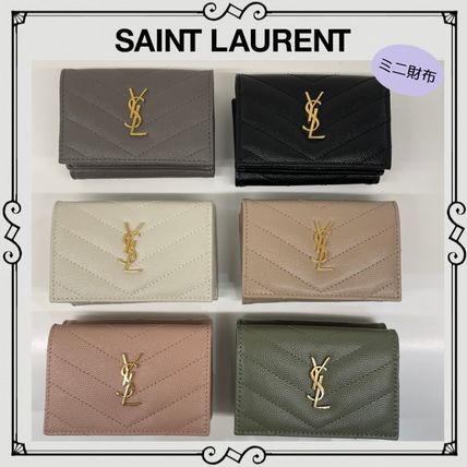 三つ折り Saint Laurent x 折りたたみ財布(レディース)|新作を海外 ...