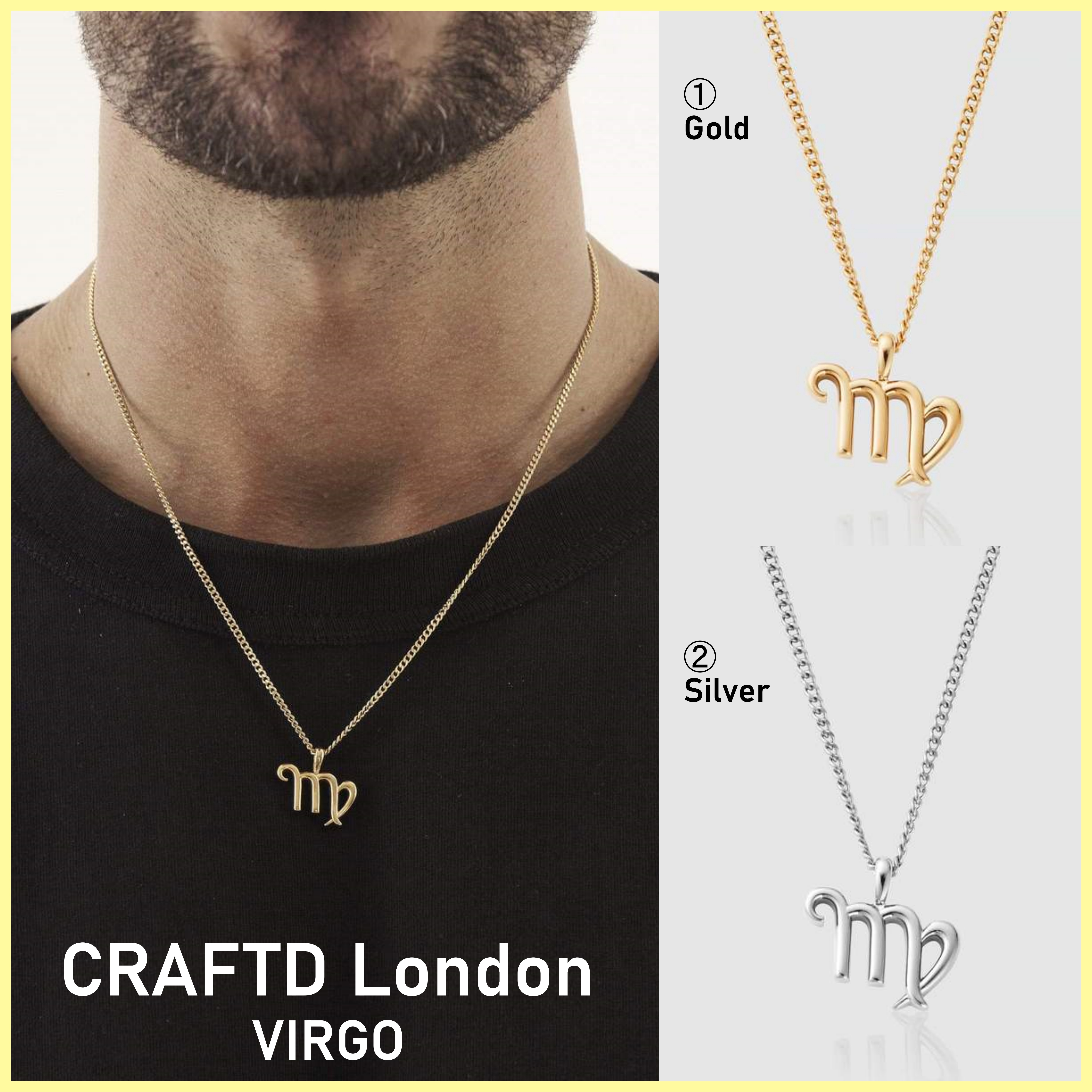 送税込【CRAFTD London】VIRGO 乙女座 ネックレス☆(2色) 国内発