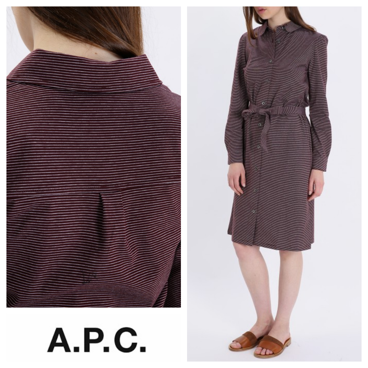コットン ワンピース coco ボルドー ☆ A.P.C.