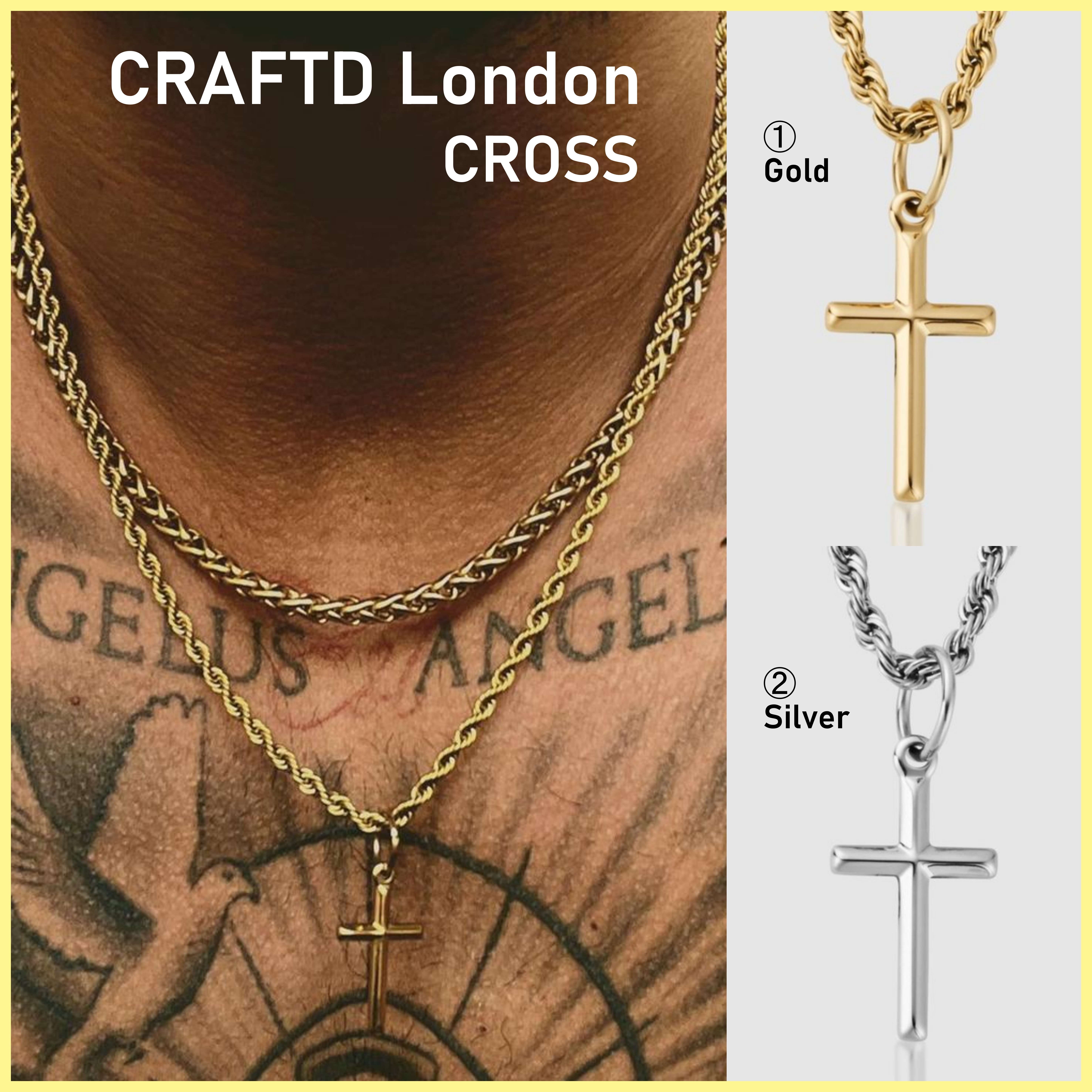 最高の品質の 送税込【CRAFTD London】CROSS クロスネックレス☆ (2色