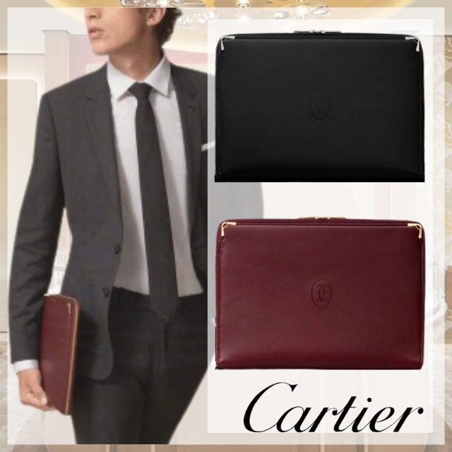 すぐ届く Cartier マスト ドゥ カルティエ ポートフォリオバッグ