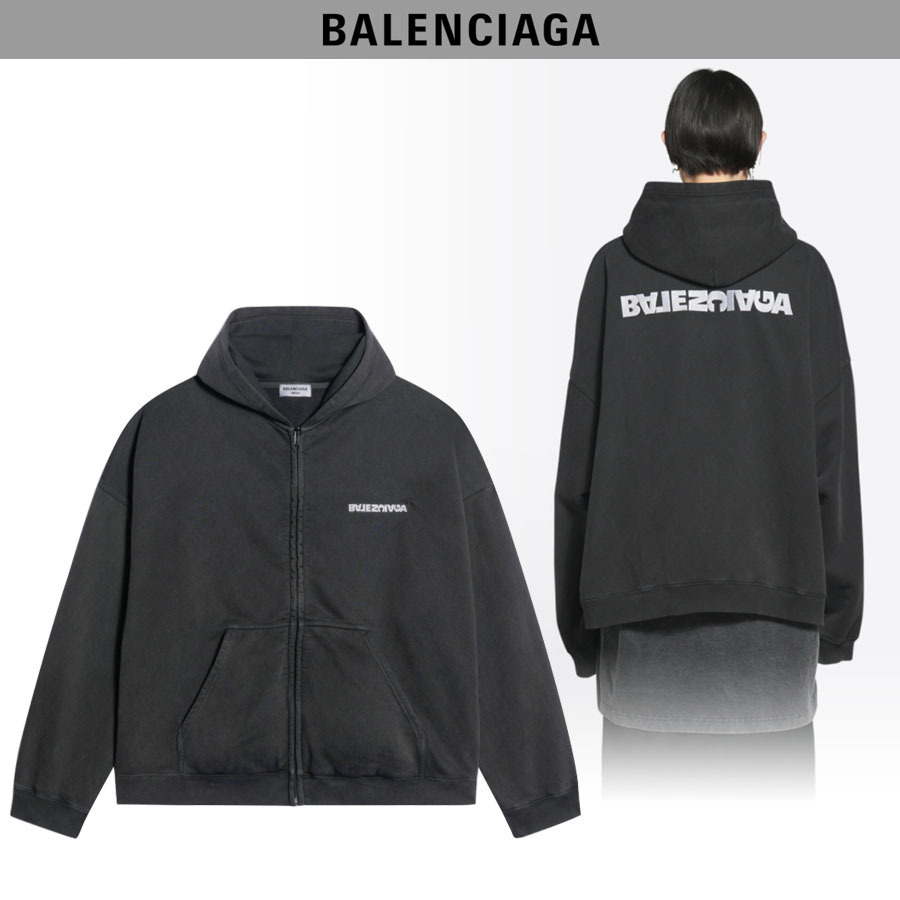 Balenciaga ターン・ワイド・フィット ジップアップパーカー