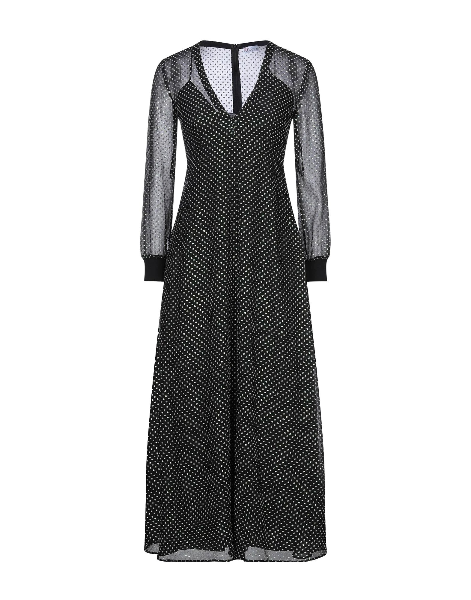 RED VALENTINO ワンピース 【RED VALENTINO】クレープ スパンコール ロングワンピース(5)