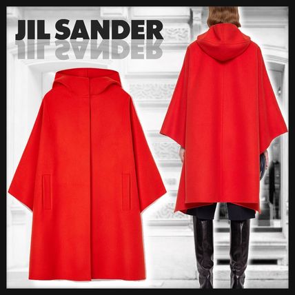 Jil Sander x ポンチョ・ケープ(レディース) - 海外通販のBUYMA 【使い勝手の良い】 ★新品★JILSANDER ポンチョダウン ブランケットコート ベージュFサイズ ダウンジャケット