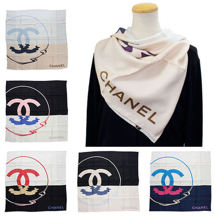 ホワイト(白)系 CHANEL(シャネル) スカーフ(レディース) - 海外通販