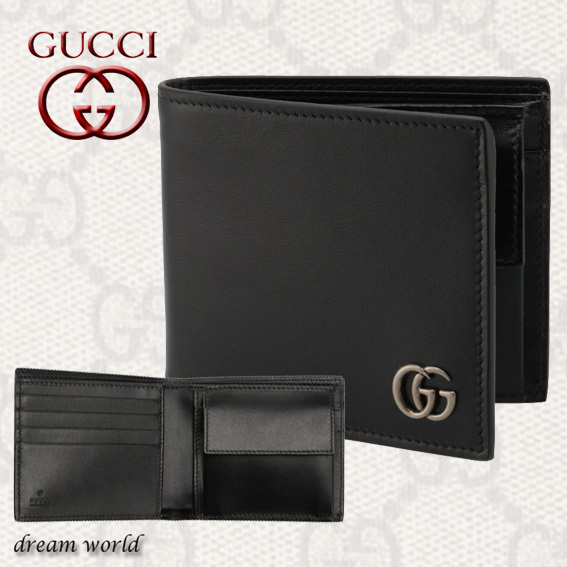 ★GUCCI★ GG Marmont 小銭入れ付き二つ折り メンズ ♪