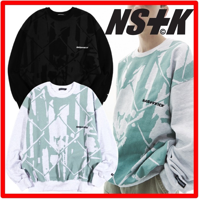 ★韓国の人気★【NASTYKICK】★SPLIT SWEATSHIR.T★スウェット★