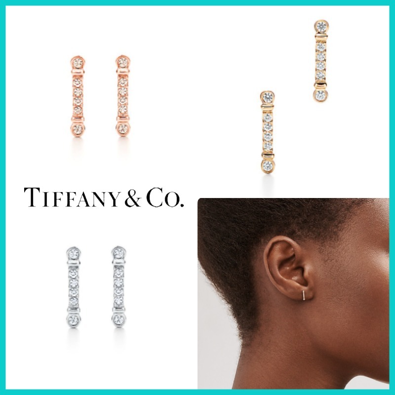 【正規販売店】 【直営店】Tiffany キーバーピアス 3色 ダイヤ付き ピアス 【正規販売店】 【直営店】Tiffany キーバーピアス 3色 ダイヤ付き ピアス