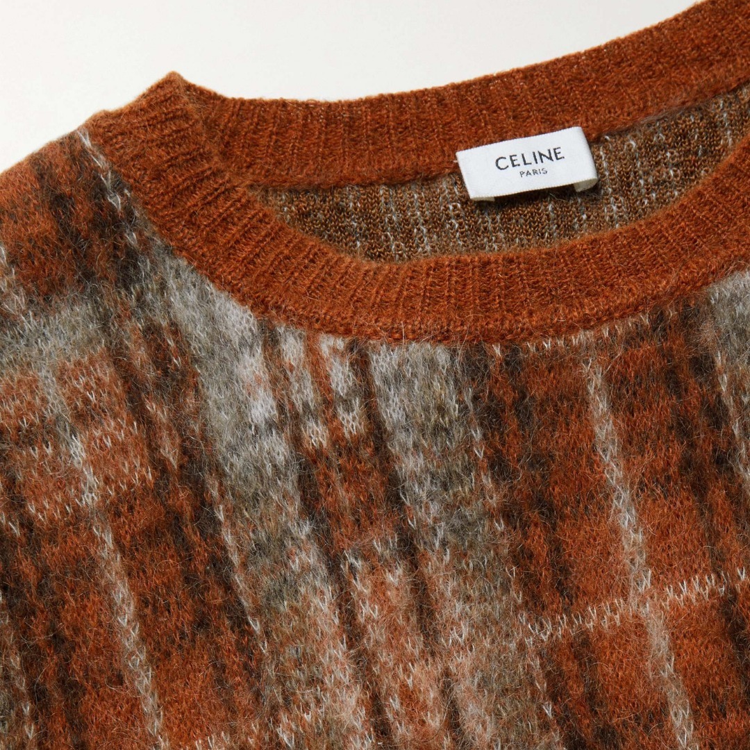 CELINE ニット・セーター 【CELINE】オーバーサイズ チェック ニット セーター(5)