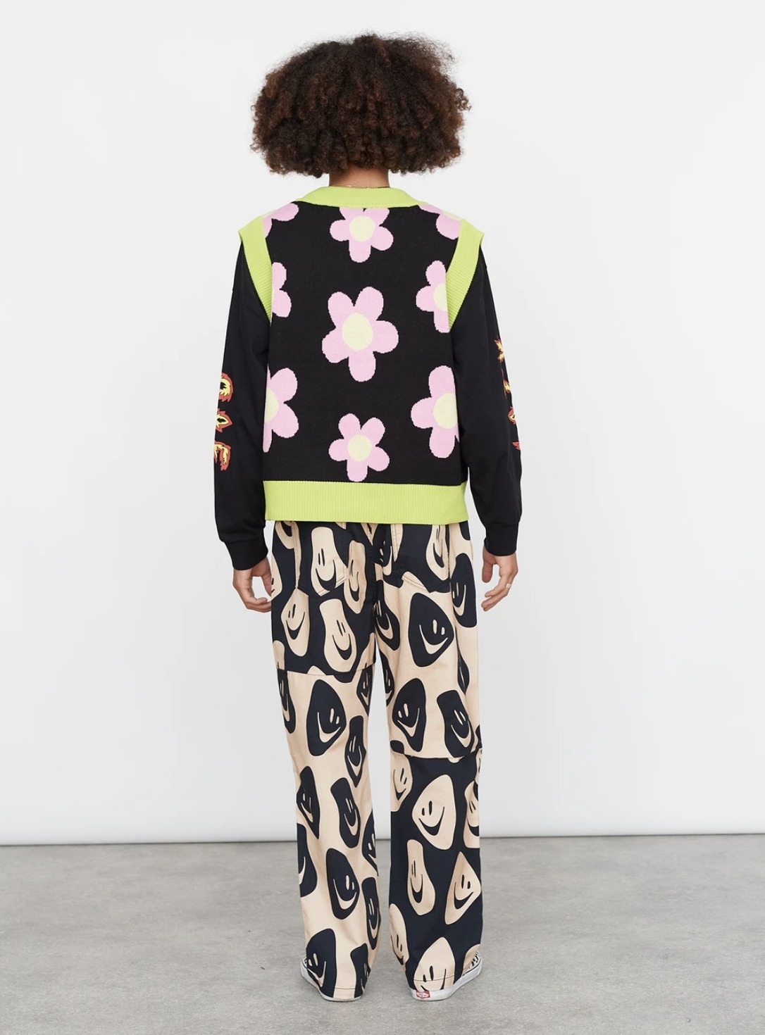 関税込/LAZY OAF*Vネック カラフル ニット セーター ベスト ...