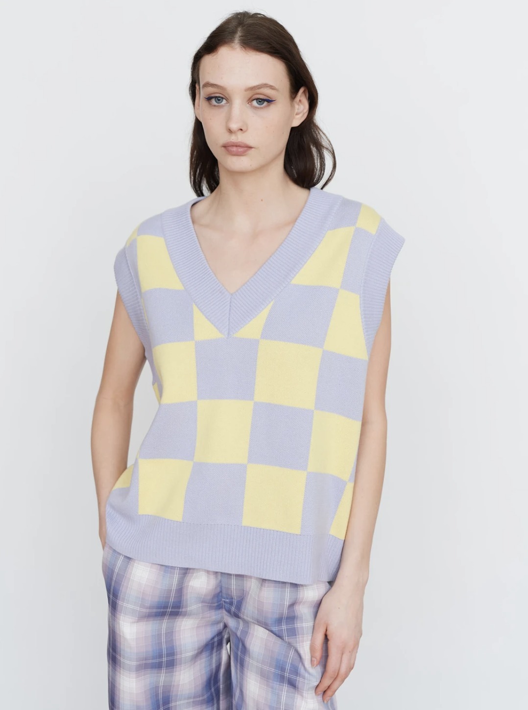 関税込/LAZY OAF*Vネック カラフル ニット セーター ベスト ...