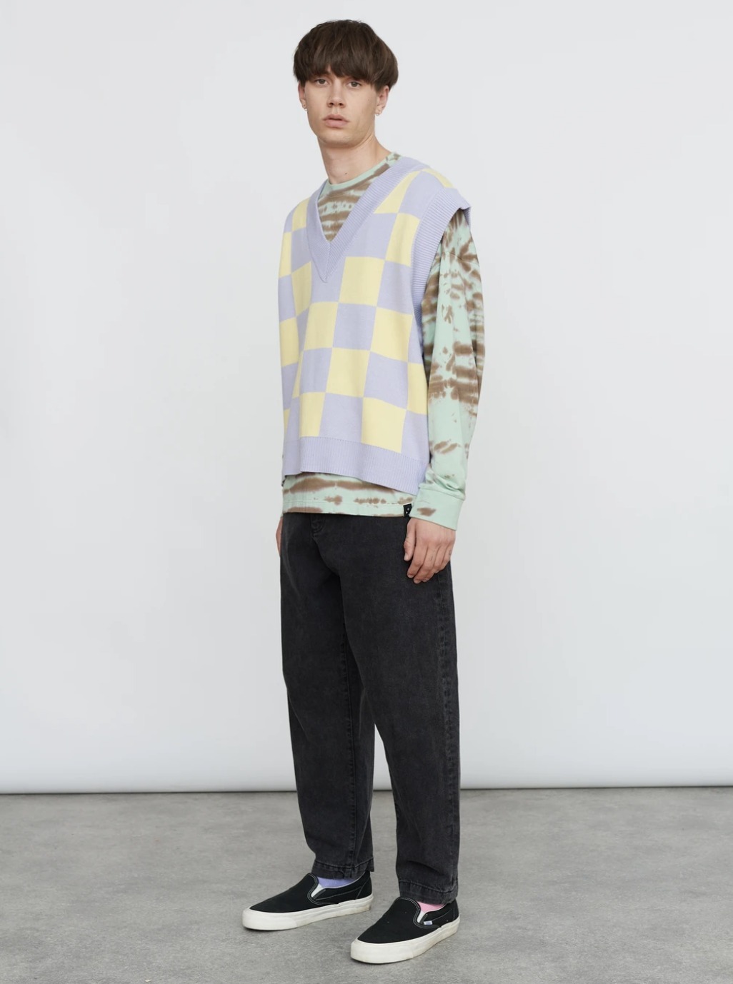関税込/LAZY OAF*Vネック カラフル ニット セーター ベスト ...