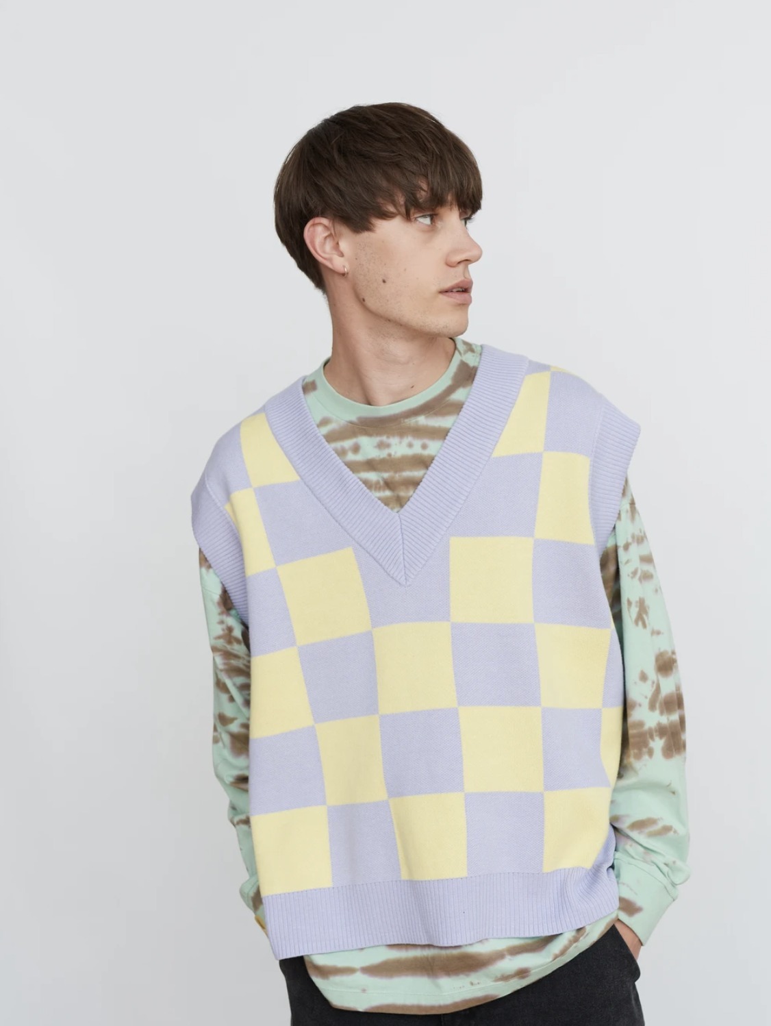 関税込/LAZY OAF*Vネック カラフル ニット セーター ベスト ...