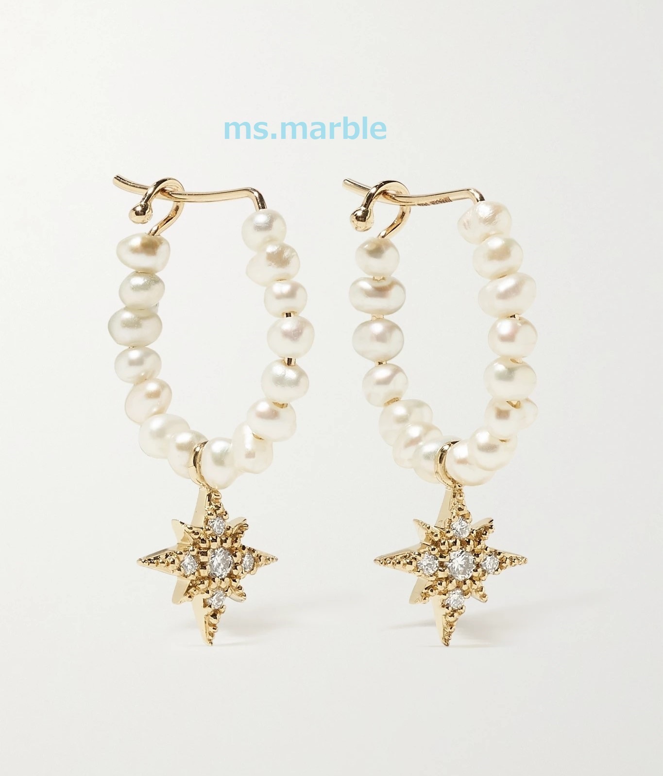 国内発| MIZUKI Small Diamond Star パール 14Kピアス 国内発| MIZUKI Small Diamond Star パール 14Kピアス (MIZUKI