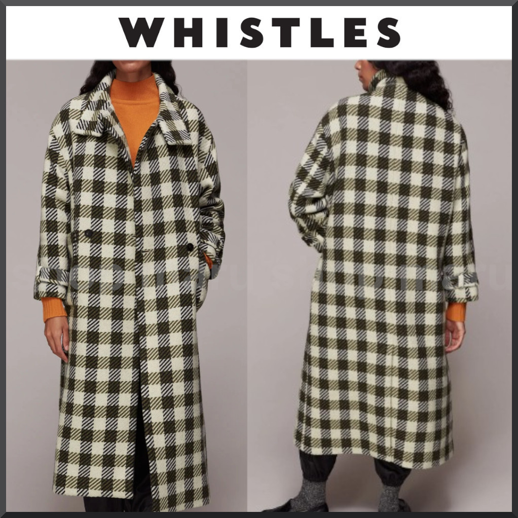 オリジナル WHISTLES◆イギリス発 コート WOOL◆モダンチェック柄 GABRIELLA コート オリジナル WHISTLES◆イギリス発 コート WOOL◆モダンチェック柄 GABRIELLA コート