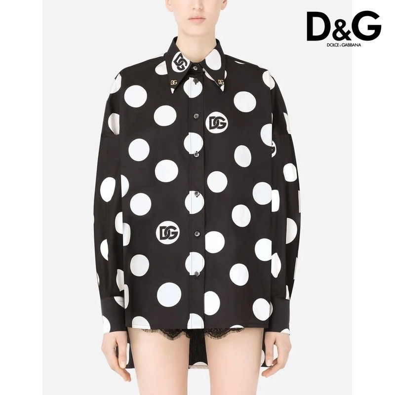 【正規逆輸入品】 【安心!直営店買付】Dolce ポルカドットプリントとDG Gabbana & ブラウス・シャツ 【正規逆輸入品】 【安心!直営店買付】Dolce ポルカドットプリントとDG Gabbana & ブラウス・シャツ