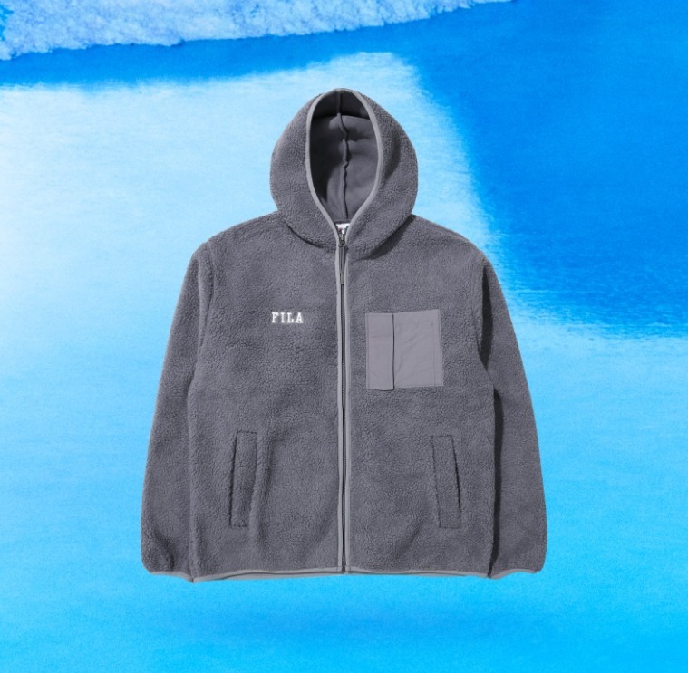 ☆BTS 着用☆送料・関税込☆FILA☆POPCORN BOA HOODIE JAKEC.T☆