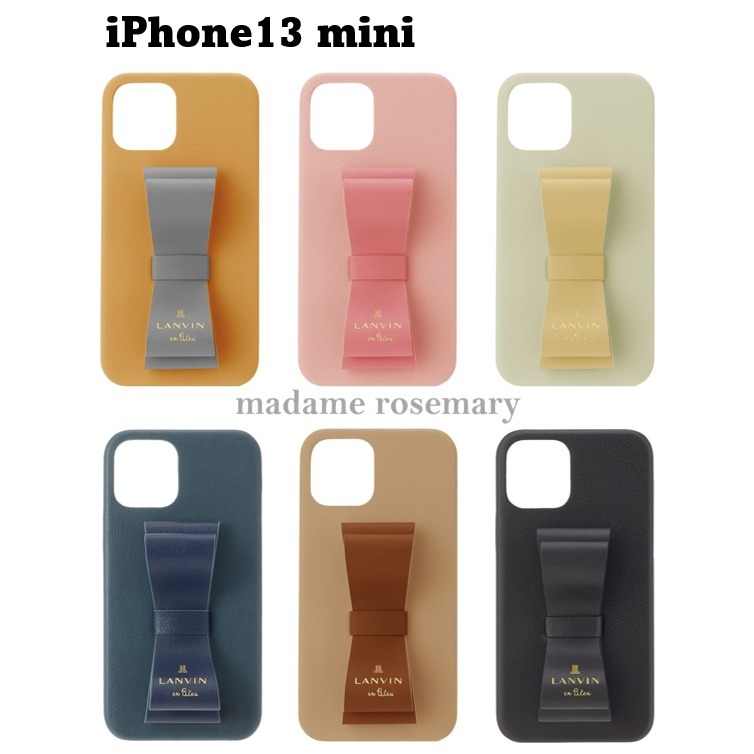 【LANVIN en bleu】ランバン iPhone13 mini リボンの携帯ケース