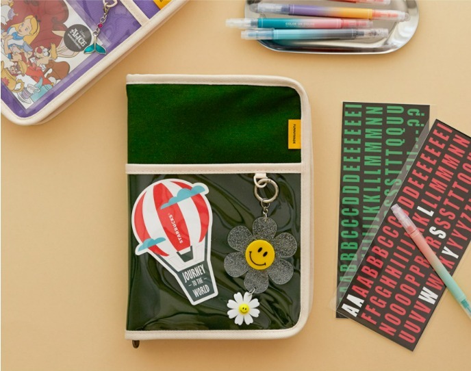 Funnymade 手帳・スケジュール帳 FUNNYMADE☆CLEAR POCKET CANVAS 6穴 DIARY COVER A5 全6色(8)