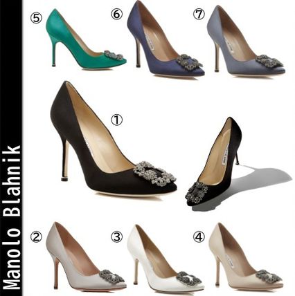 ネイビー(紺)系 23.5cm Manolo Blahnik Hangisi x パンプス ...