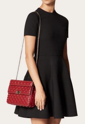 【EMS関税込】VALENTINO★Rockstud spike medium bag red 【EMS関税込】VALENTINO★Rockstud spike medium bag red