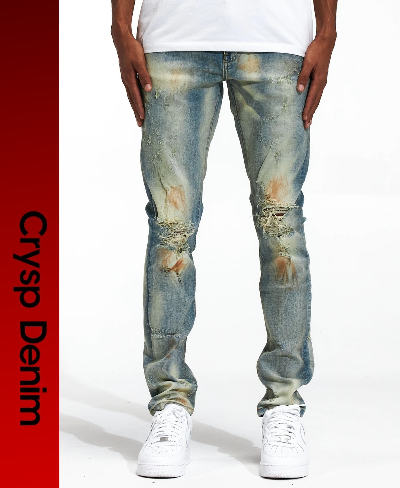 【2021秋冬新作】 ★NY発/送関込*Crysp Denim*新作*DIRTYディストレス加工デニム/D デニム・ジーパン 【2021秋冬新作】 ★NY発/送関込*Crysp Denim*新作*DIRTYディストレス加工デニム/D デニム・ジーパン