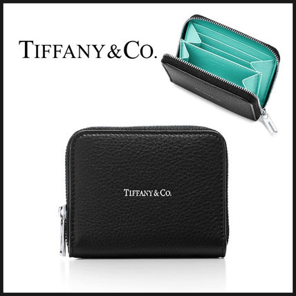 Tiffany & Co Coin Cases Plain Leather Long Wallet  Small Wallet Logo Coin Cases